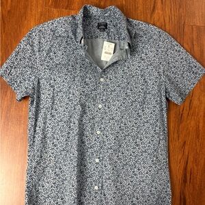 J. Crew Men's Navy Floral Button Down Shirt